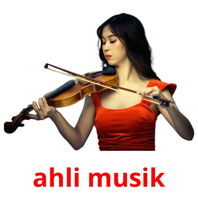 ahli musik picture flashcards