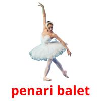 penari balet flashcards illustrate