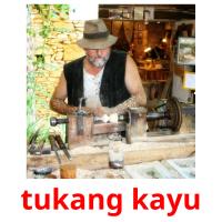 tukang kayu flashcards illustrate