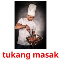 tukang masak flashcards illustrate