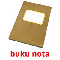 buku nota flashcards illustrate