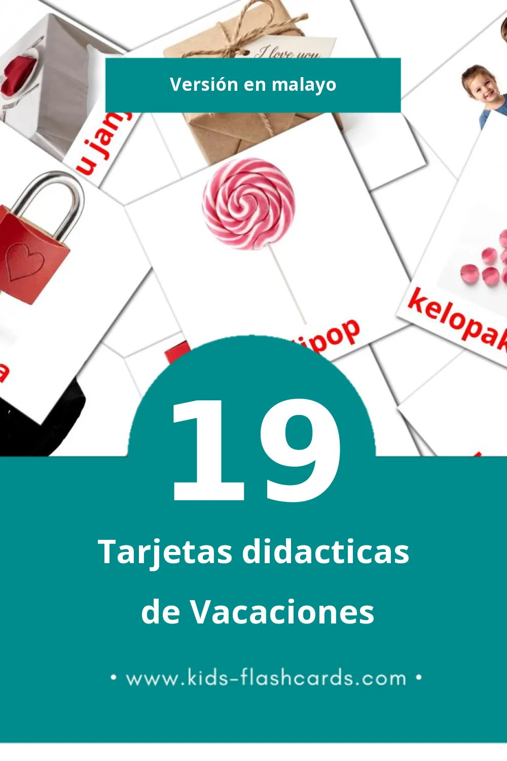 Tarjetas visuales de Cuti para niños pequeños (19 tarjetas en Malayo)