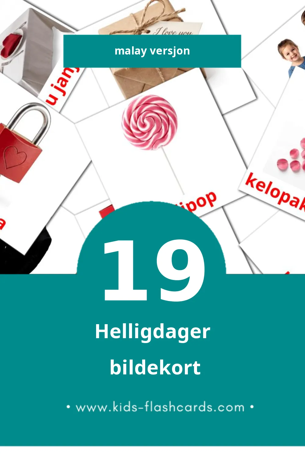 Visuelle Cuti bildekort for småbarn (19 kort på Malay)