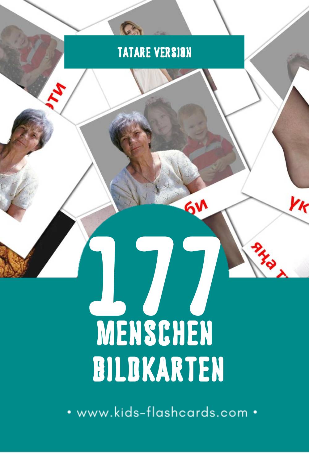 Visual Кеше Flashcards für Kleinkinder (58 Karten in Tatar)