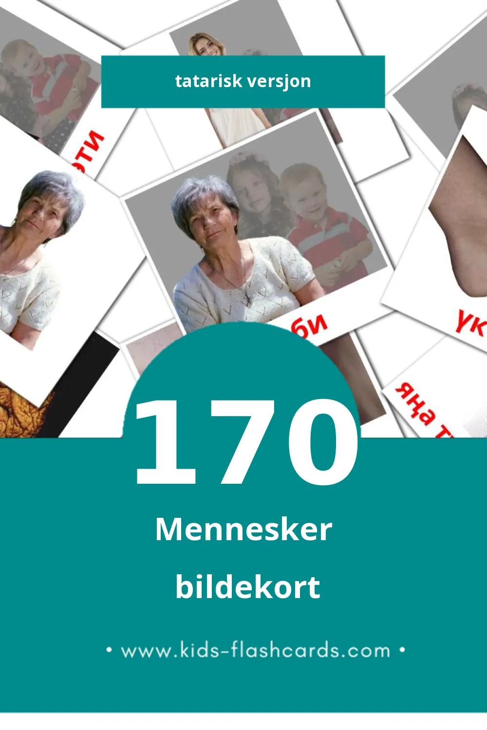 Visuelle Кеше bildekort for småbarn (170 kort på Tatarisk)