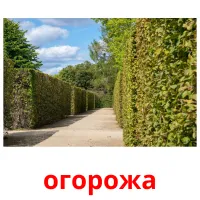 огорожа picture flashcards