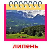 липень picture flashcards