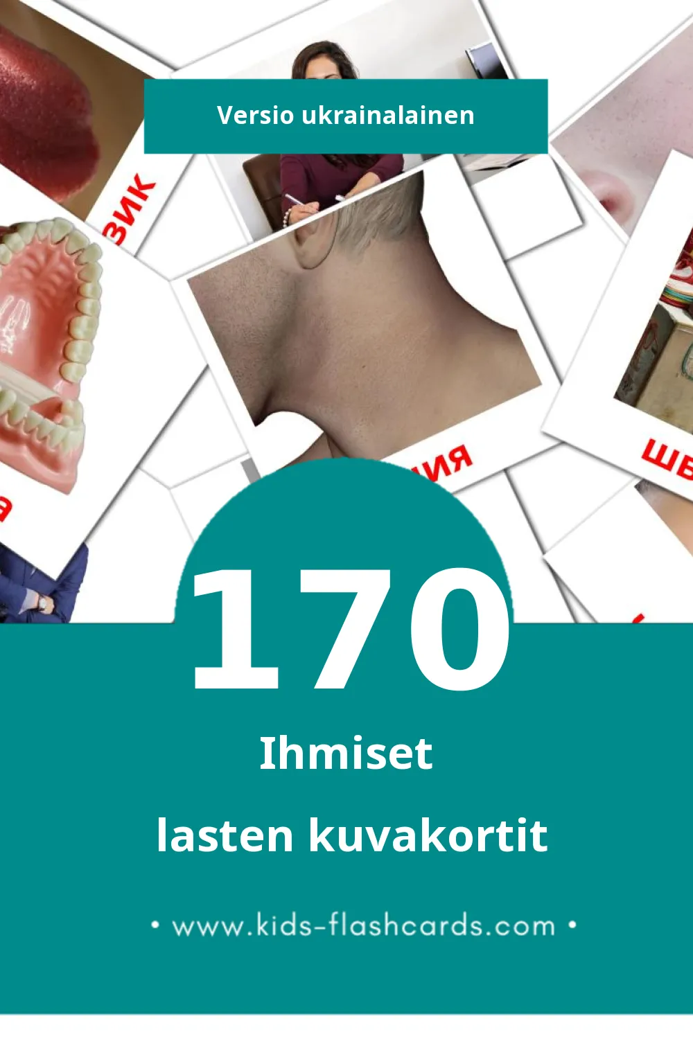 Професії lasten kuvakortit pikkulapsille (170 korttia Ukrainalaiseksi)