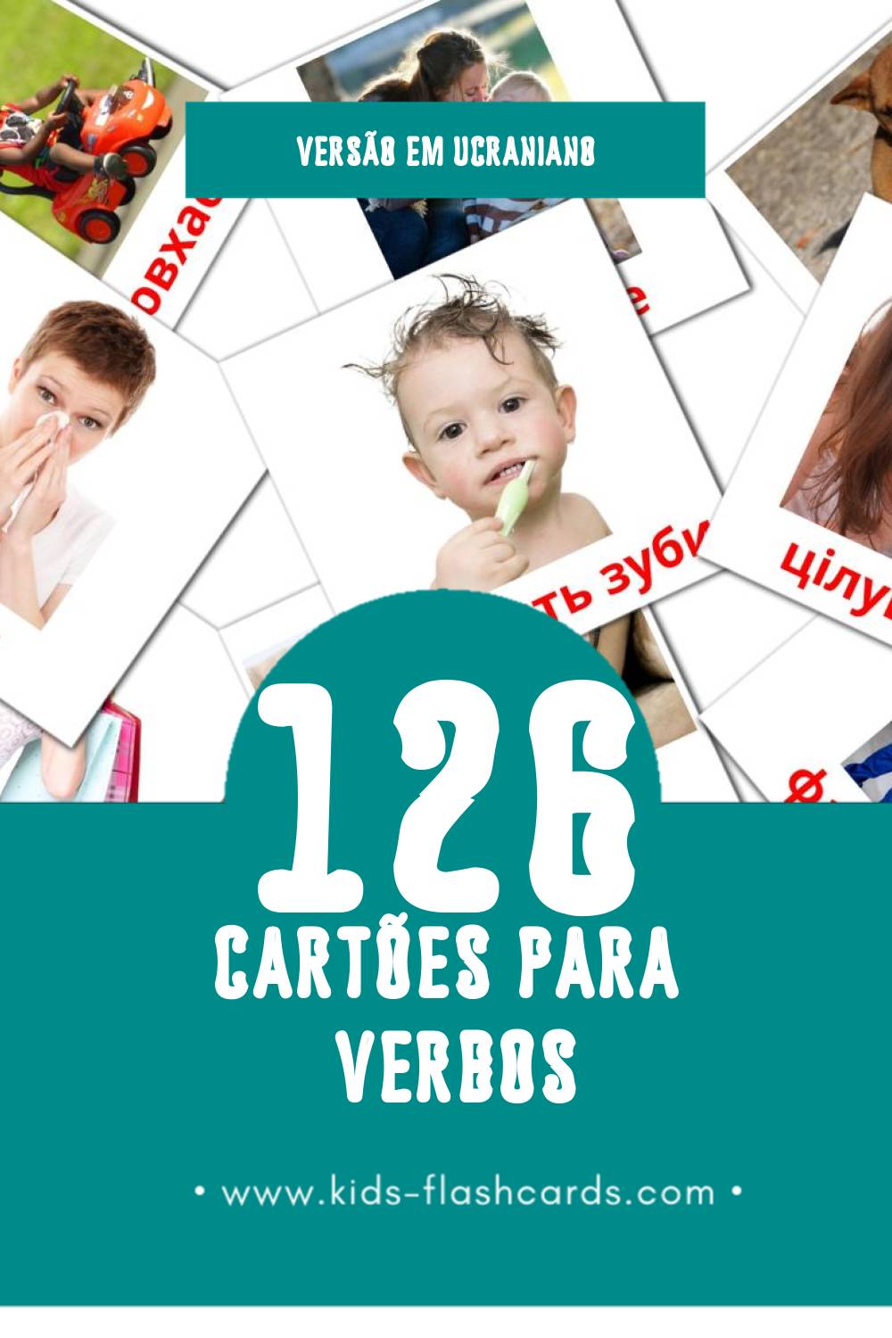Flashcards de Дієслова  Visuais para Toddlers (126 cartões em Ucraniano)