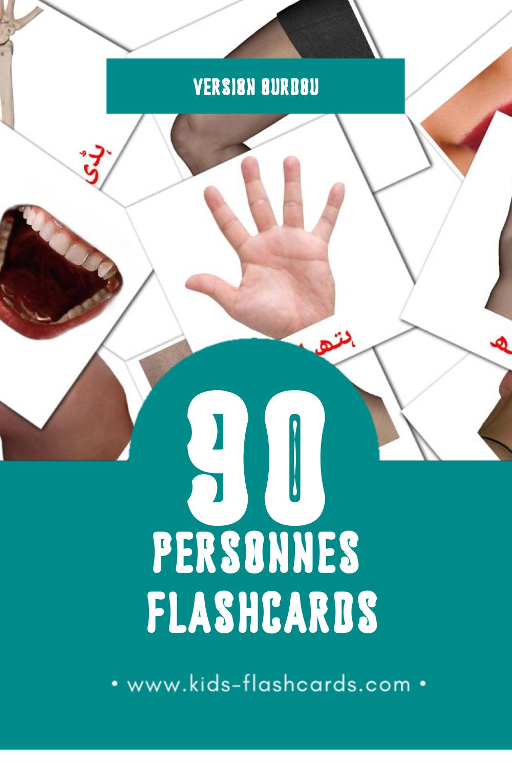 Flashcards Visual لوگ pour les tout-petits (90 cartes en Ourdou)