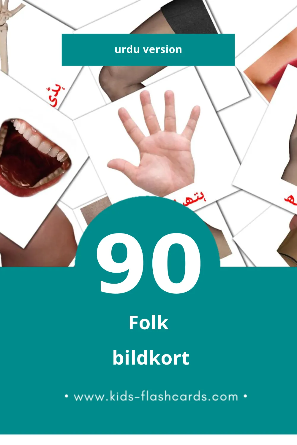 Visuella لوگ för småbarn (90 bildkort för barn på Urdu)