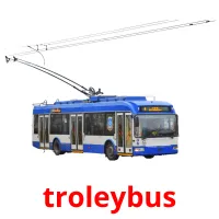 troleybus cartões com imagens