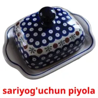 sariyog'uchun piyola picture flashcards