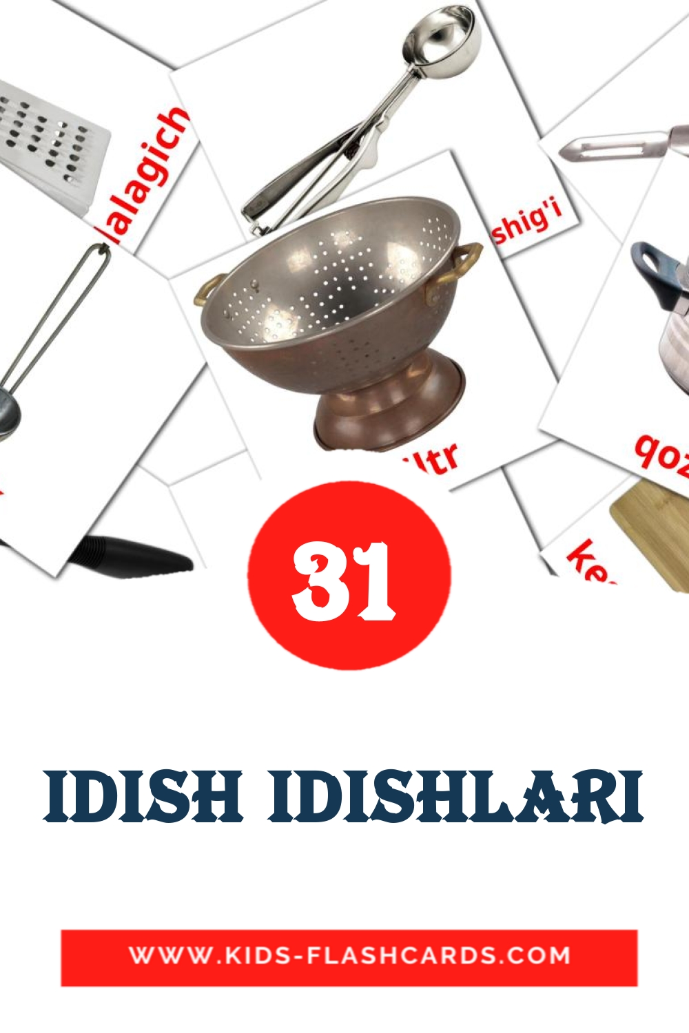 Idish idishlari на узбекском для Детского Сада (31 карточка)