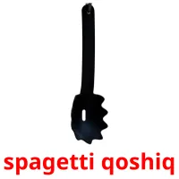 spagetti qoshiq flashcards illustrate