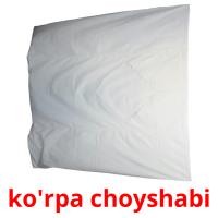 ko'rpa choyshabi picture flashcards