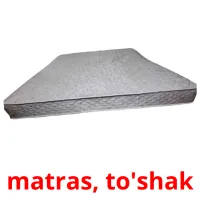 matras, to'shak picture flashcards