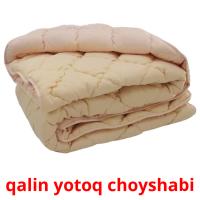 qalin yotoq choyshabi flashcards illustrate