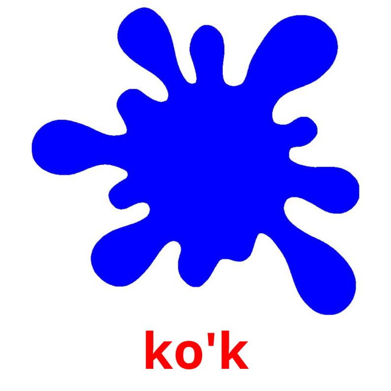 ko'k picture flashcards