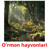 O'rmon hayvonlari cartões com imagens