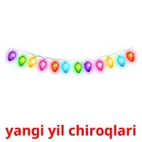 yangi yil chiroqlari flashcards illustrate