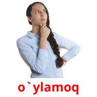o`ylamoq picture flashcards