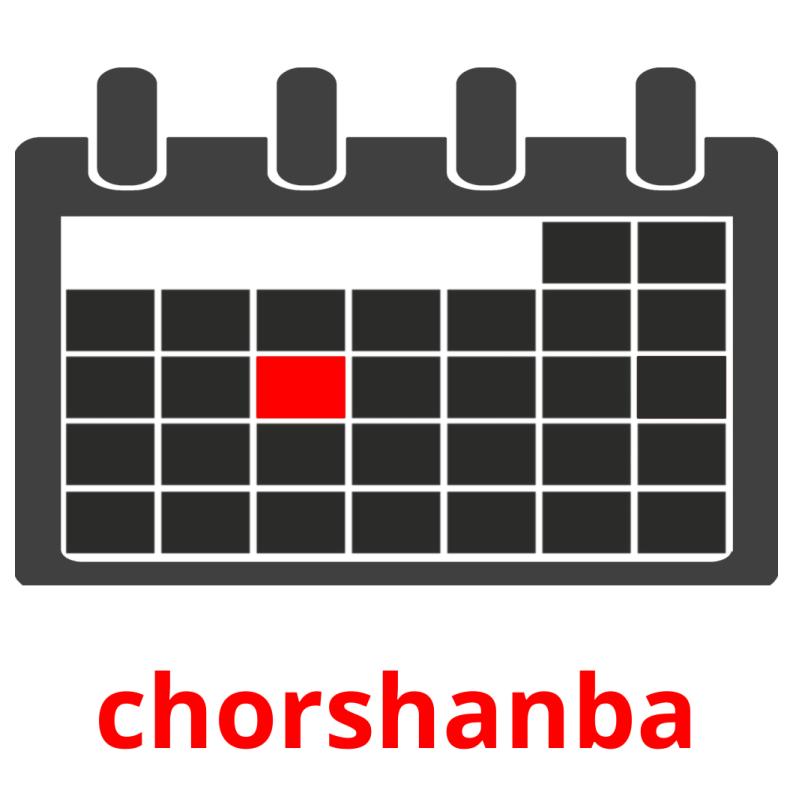 chorshanba picture flashcards