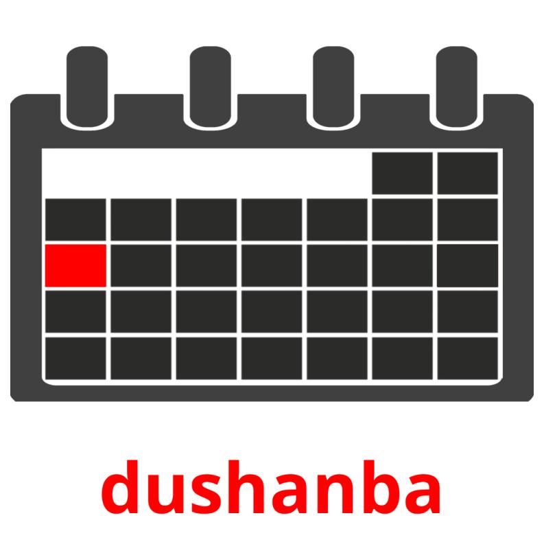 dushanba picture flashcards