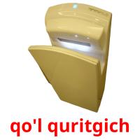 qo'l quritgich picture flashcards