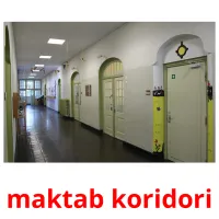 maktab koridori picture flashcards