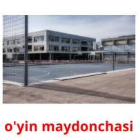 o'yin maydonchasi flashcards illustrate