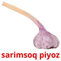 sarimsoq piyoz Tarjetas didacticas