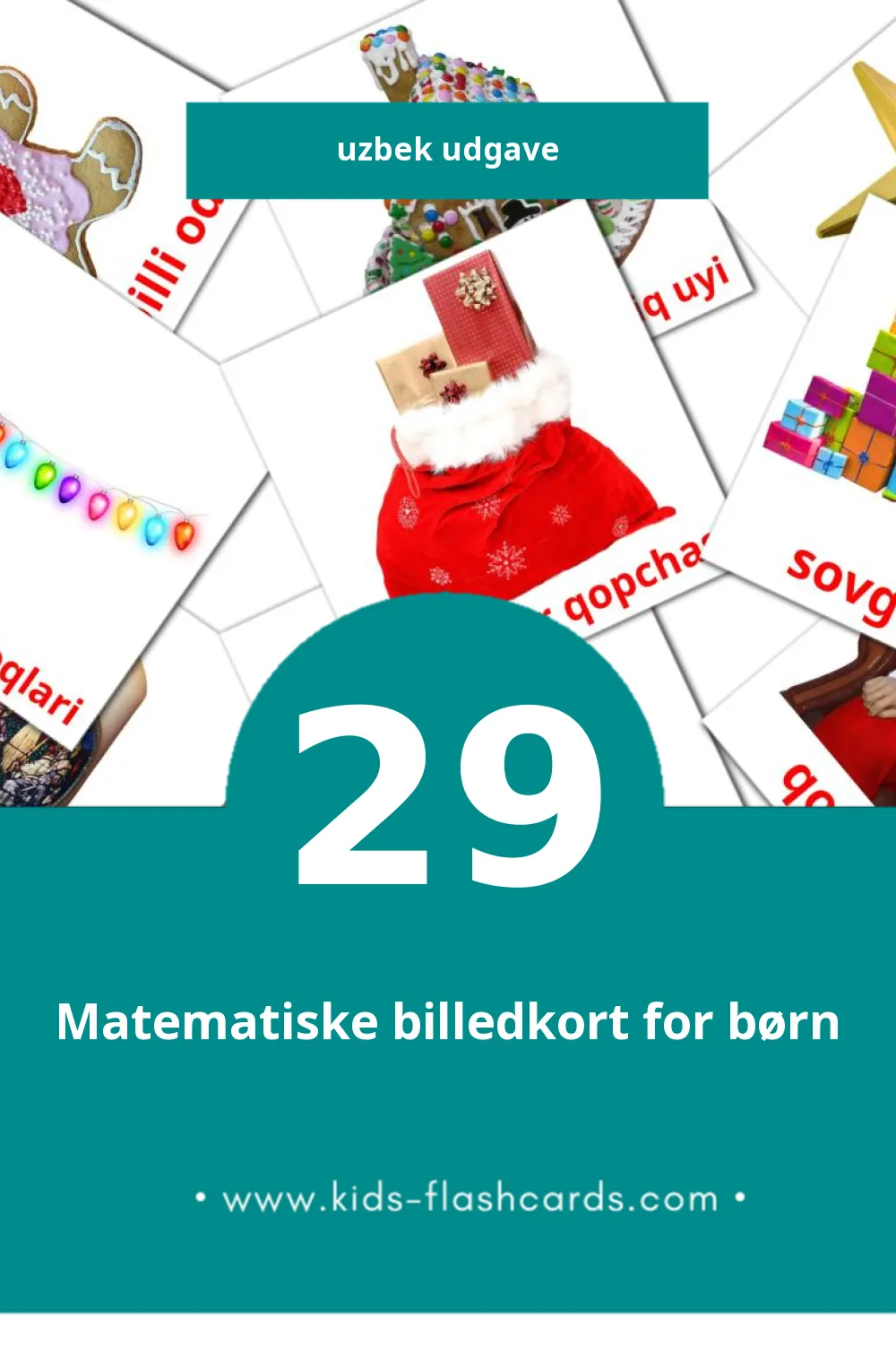 Visuelle billedkort for børn om Bayram til småbørn (29 kort på Uzbek)
