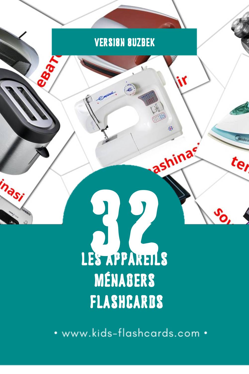 Flashcards Visual Maishiy texnika pour les tout-petits (32 cartes en Ouzbek)