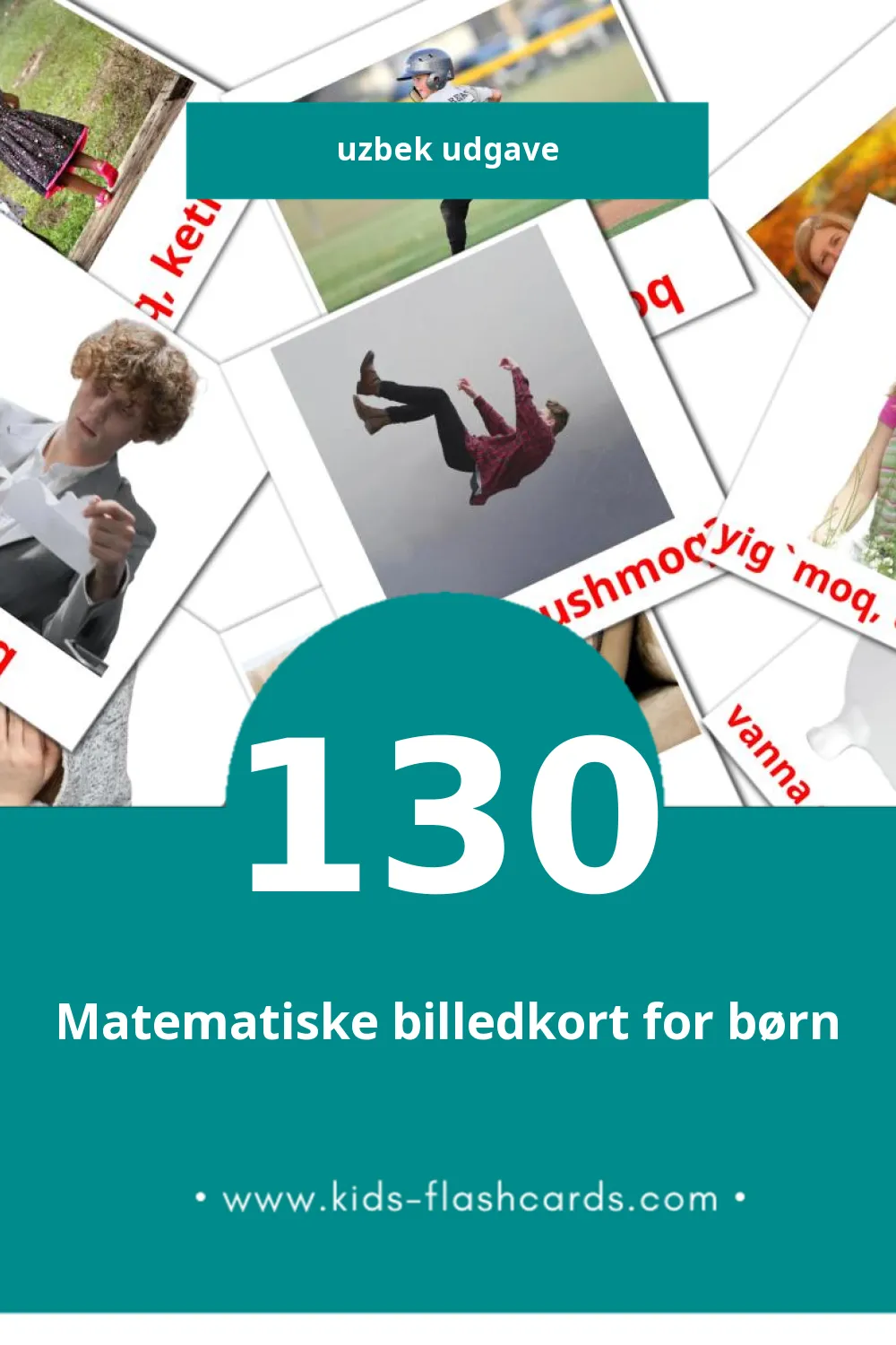 Visuelle billedkort for børn om Fellar til småbørn (130 kort på Uzbek)