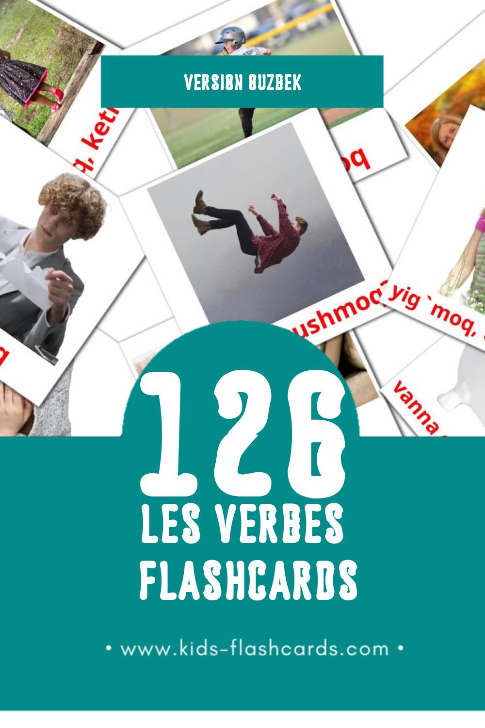 Flashcards Visual Fellar pour les tout-petits (126 cartes en Ouzbek)