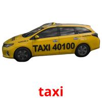 taxi picture flashcards