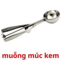 muỗng múc kem flashcards illustrate