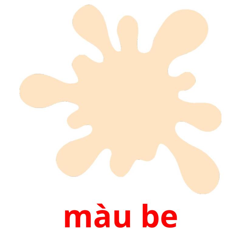 màu be picture flashcards