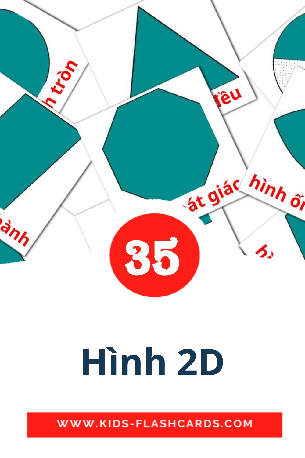 35 Hình 2D Picture Cards for Kindergarden in vietnamese