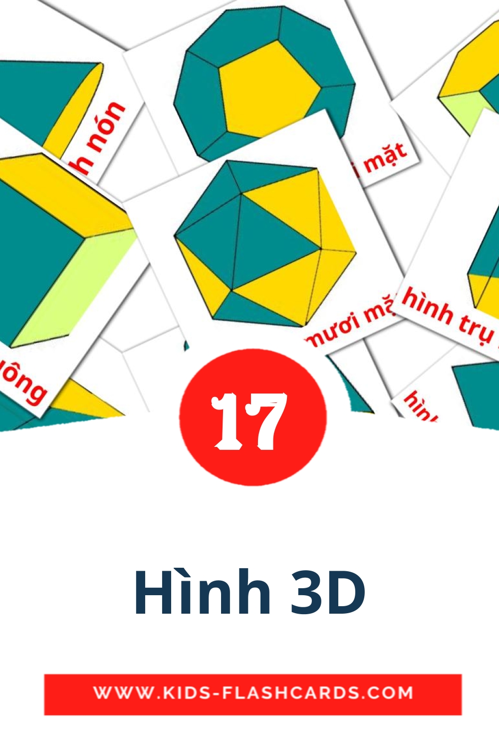17 Hình 3D Picture Cards for Kindergarden in vietnamese