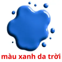 màu xanh da trời Bildkarteikarten