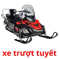 xe trượt tuyết flashcards illustrate
