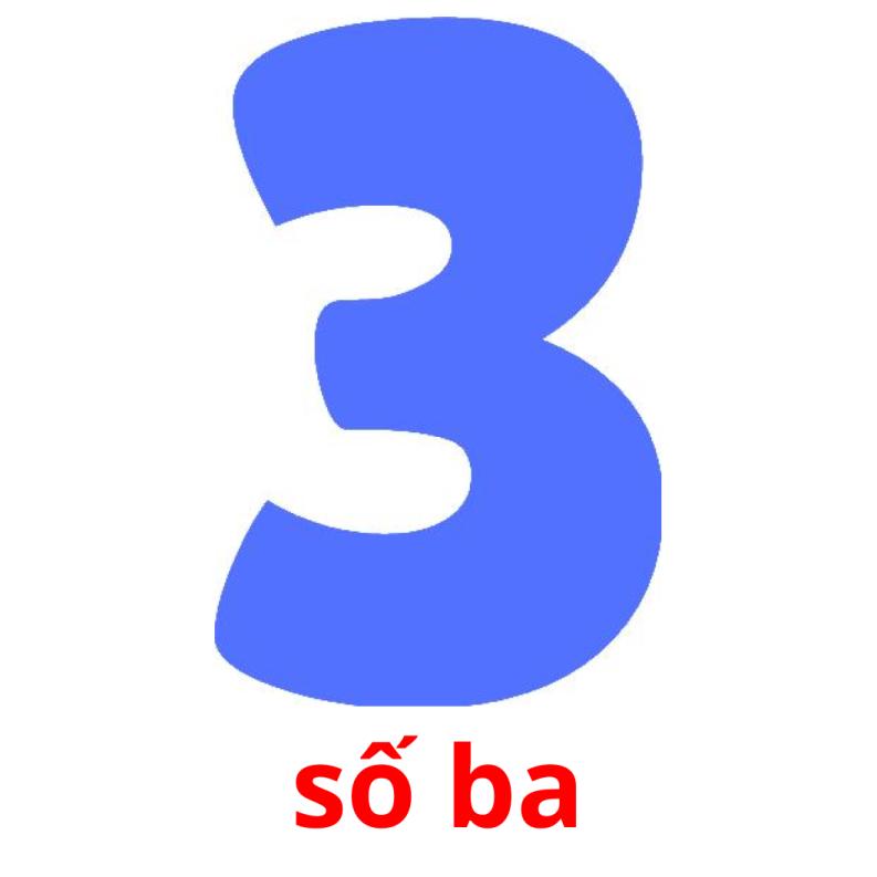 số ba picture flashcards