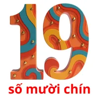 số mười chín flashcards illustrate