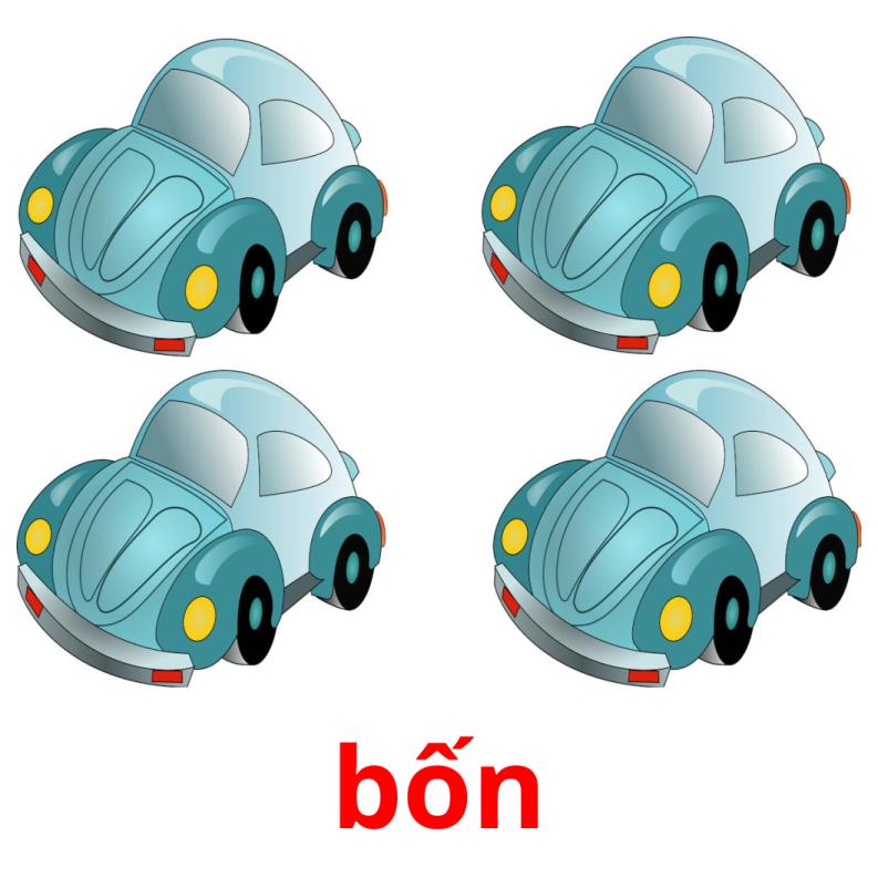 bốn picture flashcards