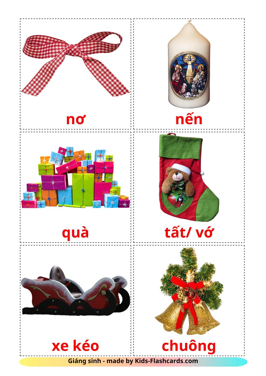 Navidad - 28 fichas de vietnamita para imprimir gratis 