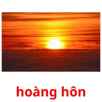 hoàng hôn flashcards illustrate