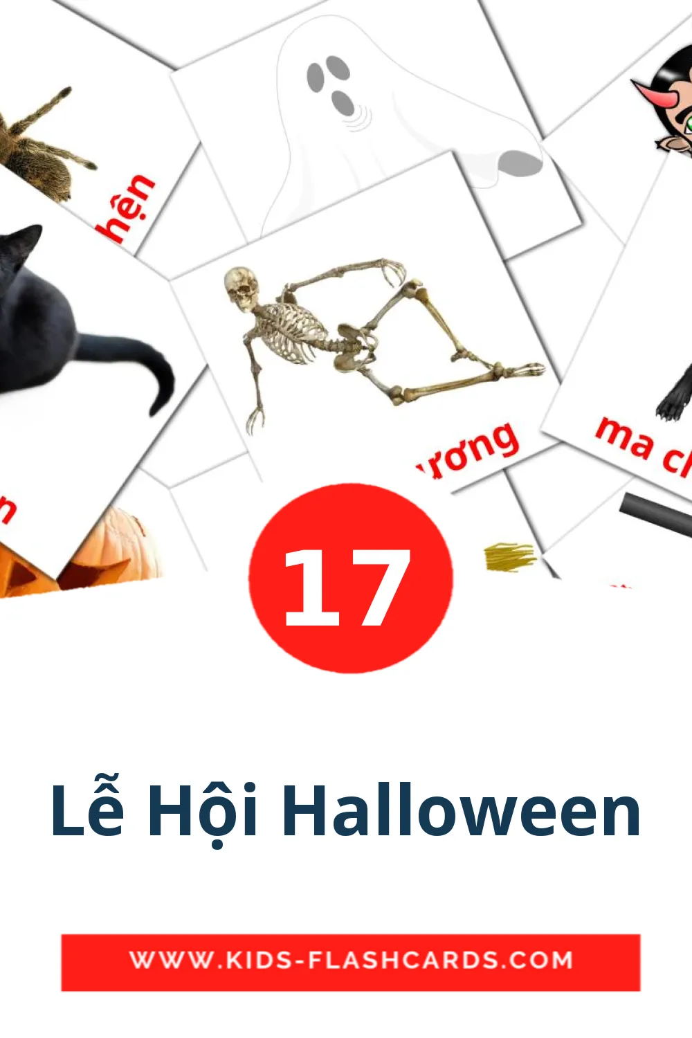 17 Lễ Hội Halloween Picture Cards for Kindergarden in vietnamese