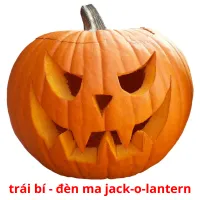 trái bí - đèn ma jack-o-lantern picture flashcards